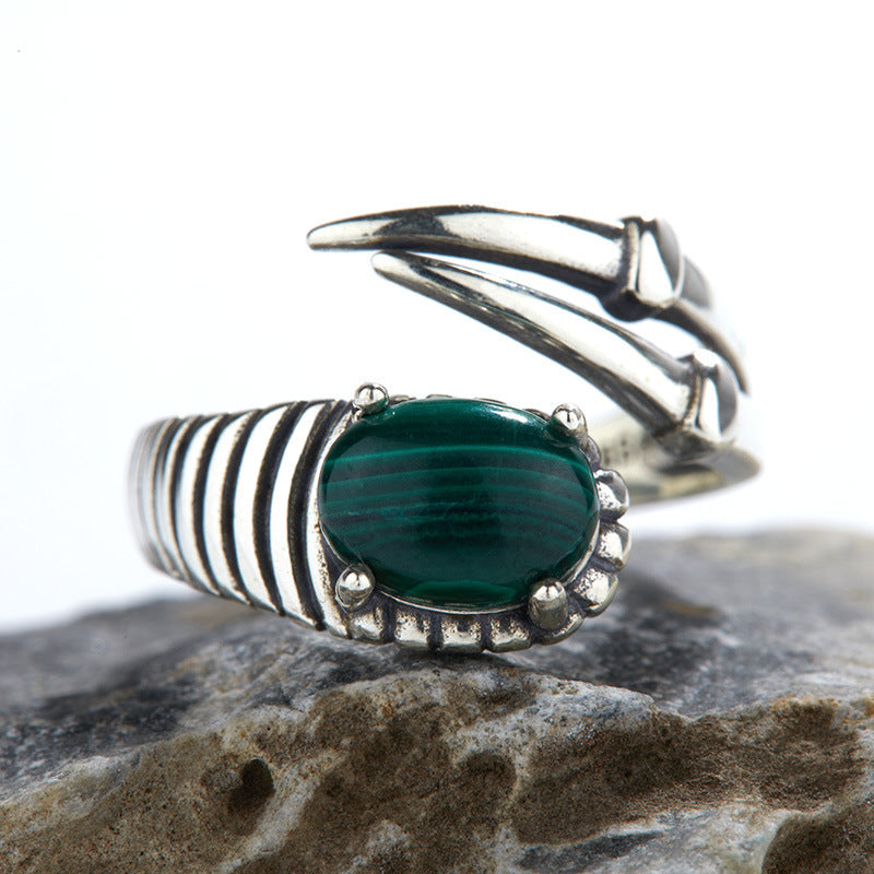Cube Sugar Colored Gems Jewelry S925 Sterling Silver Natural Stone Ring