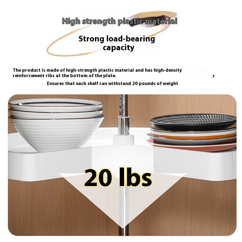 Meuble de rangement d'angle rotatif pour cuisine