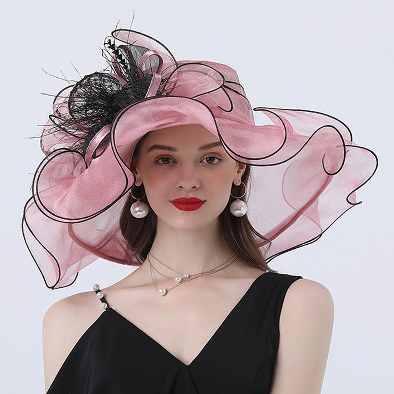 Women's Personality Big Eaves Street Shooting Flower Sun Hat