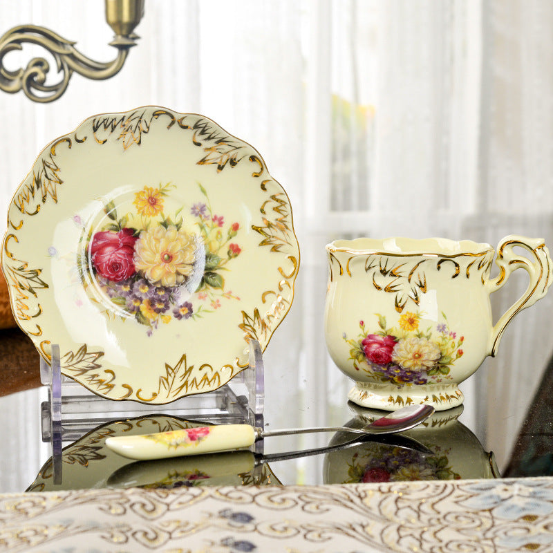 Ensemble Tasses à Café en Céramique avec Cuillère - Pour l'Heure du Thé