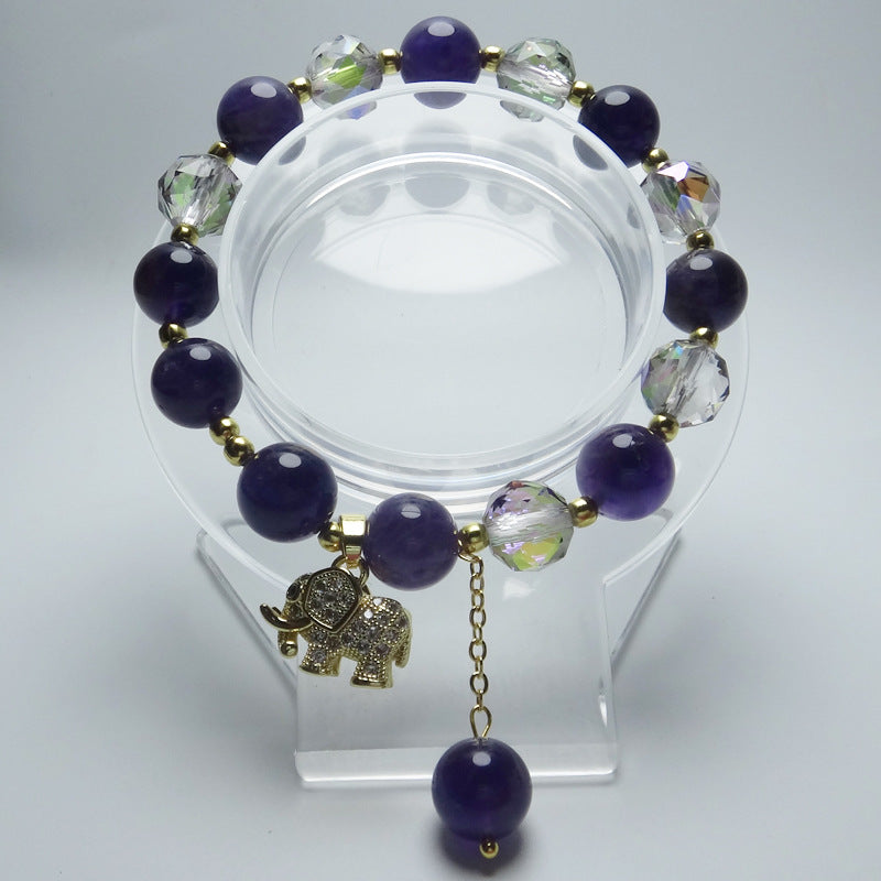 Women's Fashion Personalized Natural Amethyst Bracelet