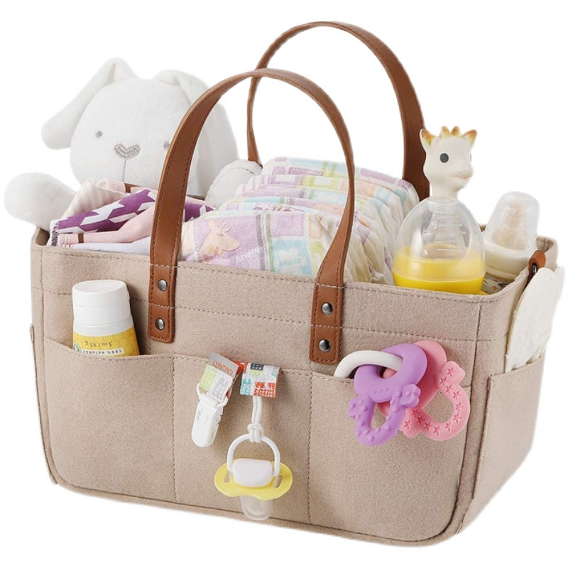 Sac de rangement portable multifonctionnel pour couches, à suspendre au lit de bébé