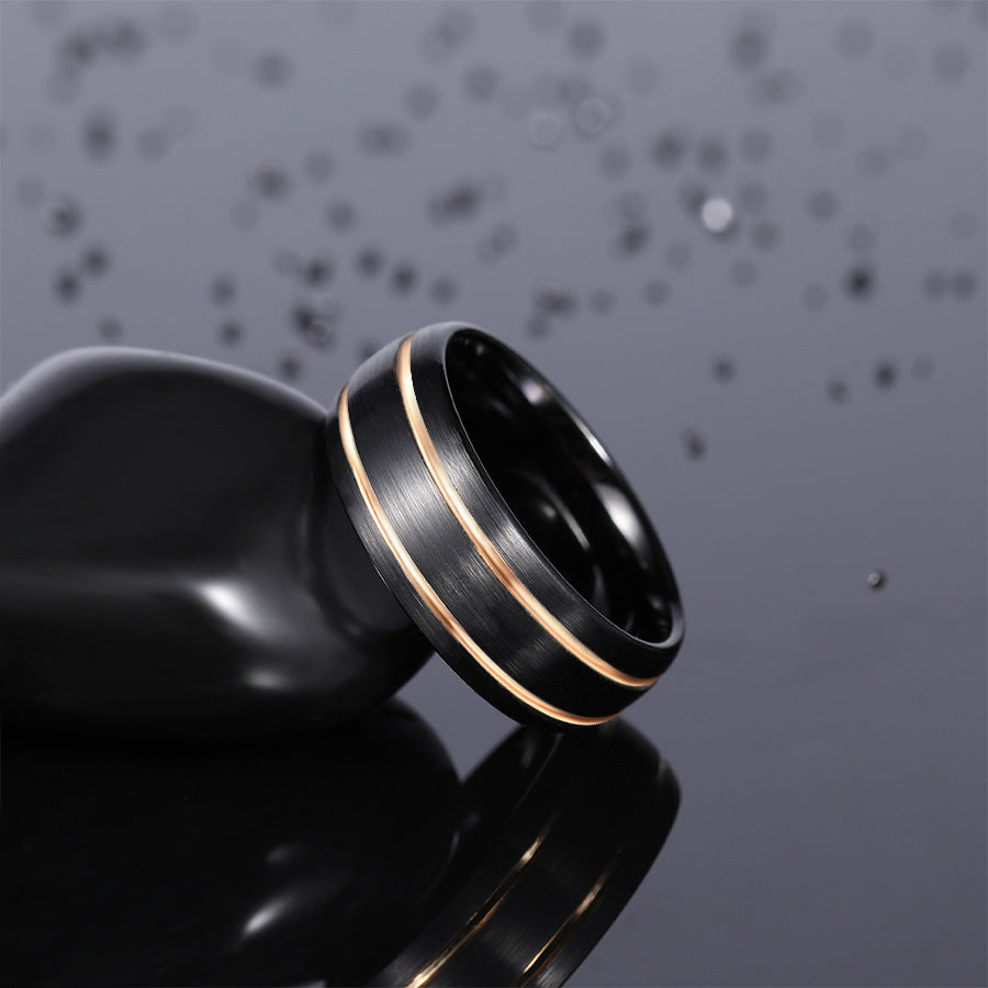 Classic Line Series Wide Surface 8mm Men's Tungsten Ring
