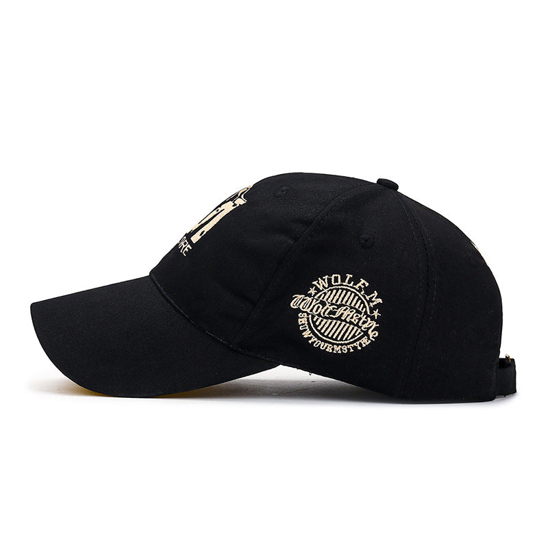 Embroidered M Wolf Baseball Spring Casual Men And Women