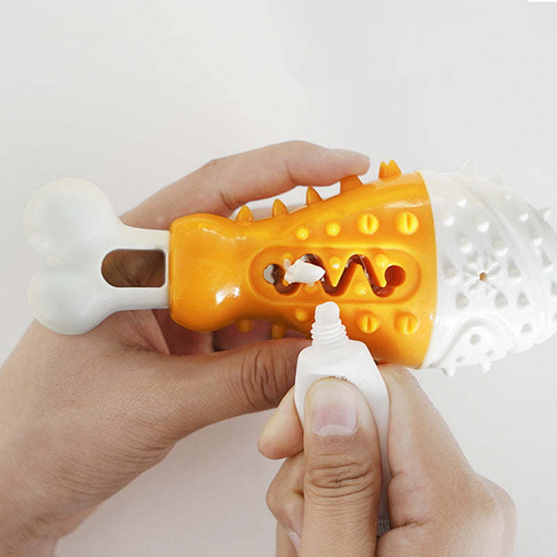 Jouet à mâcher pour chien en forme de patte de dinde, brosse à dents, nettoyage des molaires