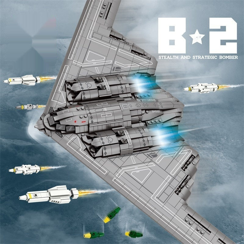 Military Building Blocks Fighter Puzzle Assembling Building Blocks
