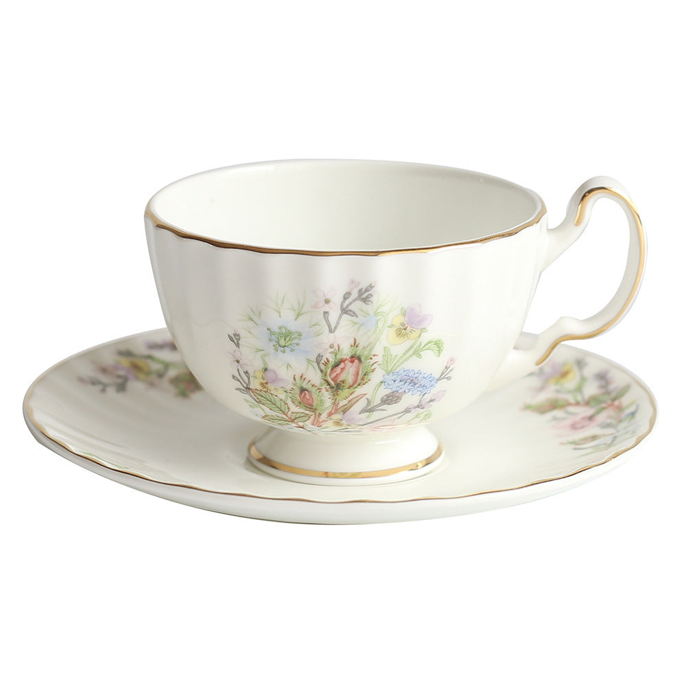High-end British Afternoon Set European-style Dessertdouble Fruit Platecoffee Cup Saucer Black Tea