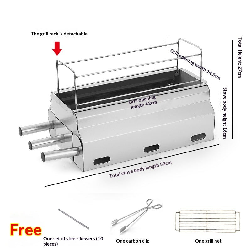 Gril commercial en acier inoxydable au carbone