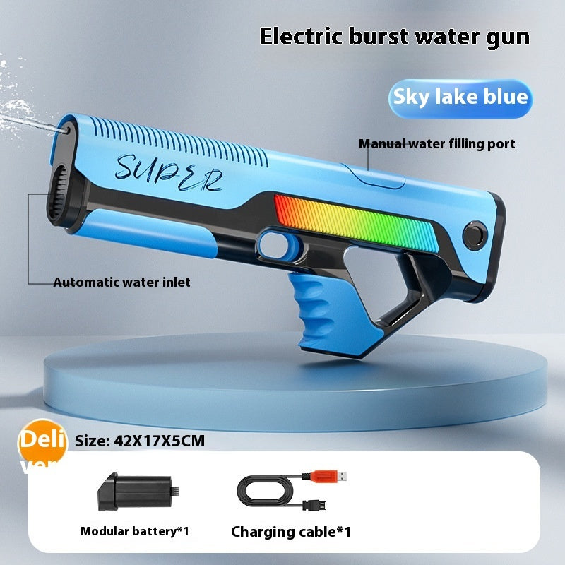 Pistolet à eau électrique à alimentation automatique pour enfants
