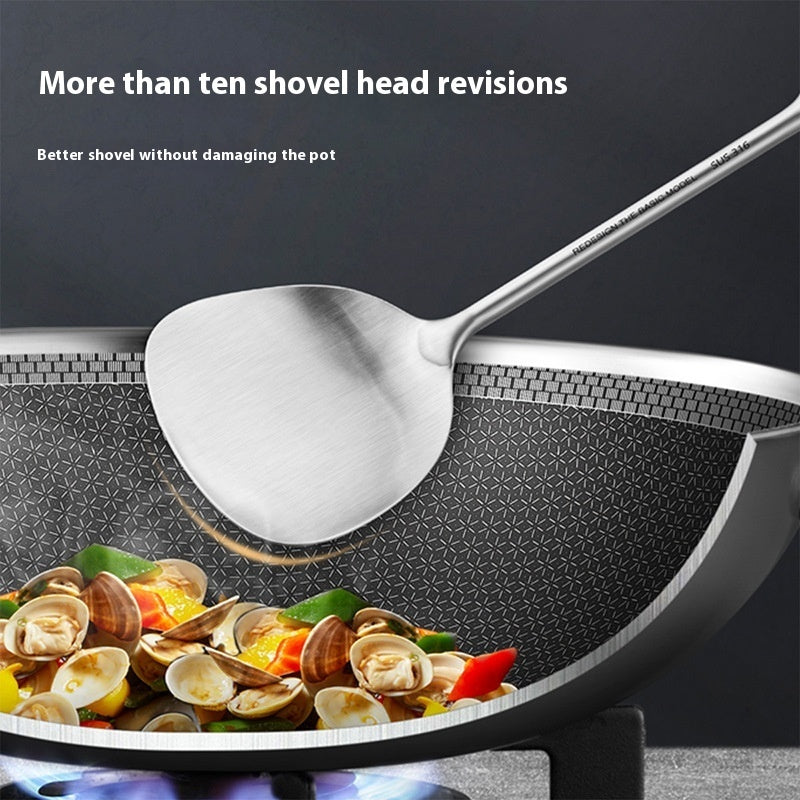 316 Stainless Steel Household Large Cooking Spoon Colander Rosewood Handle Set Rack