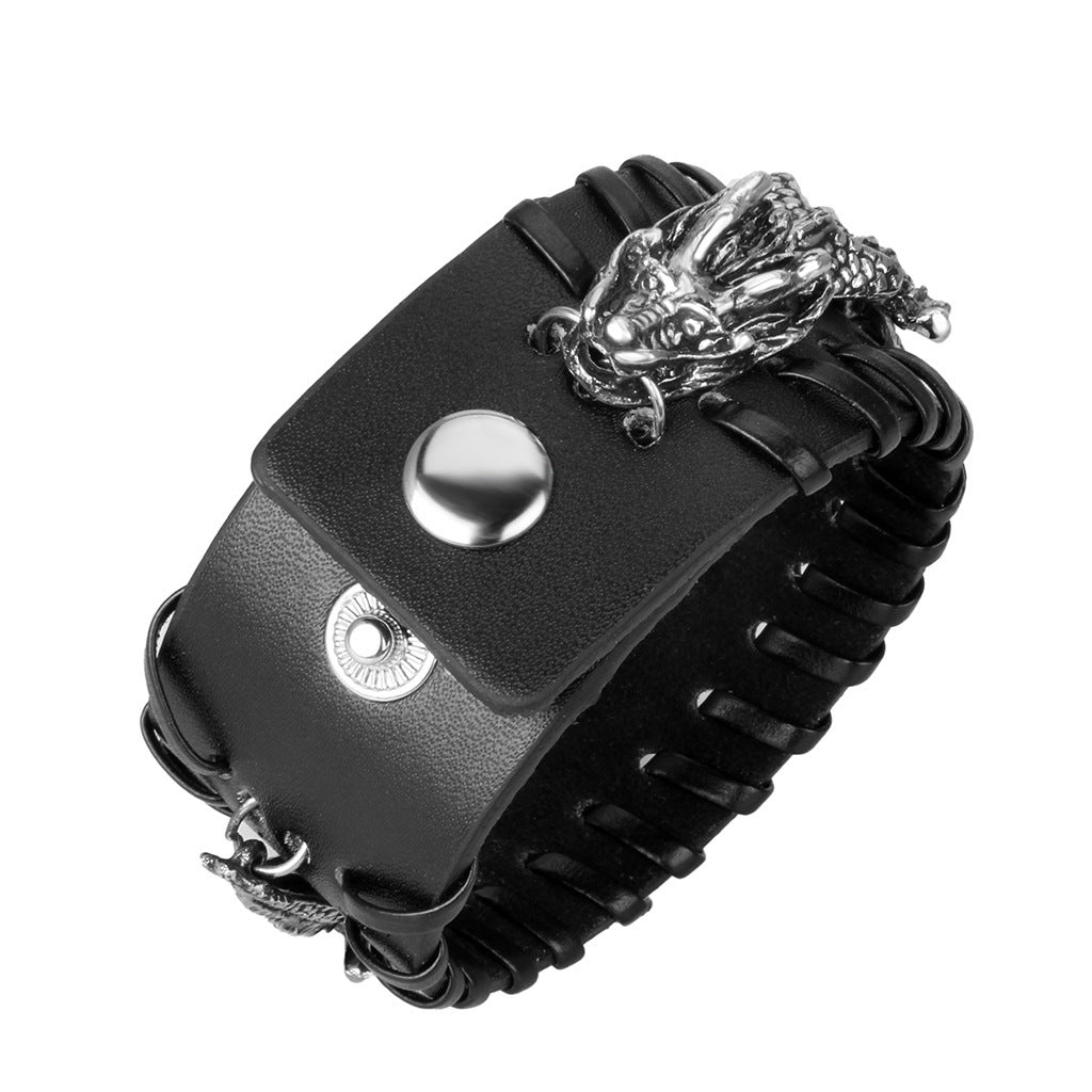 Bracelet Créatif Vache Cuir Alliage Robinet Couples Bracelet Hommes