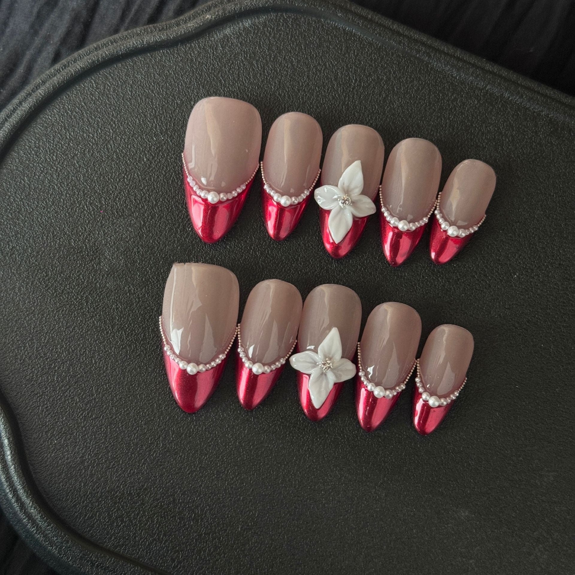 Oval Handmade Cute French Flower Wear Armor