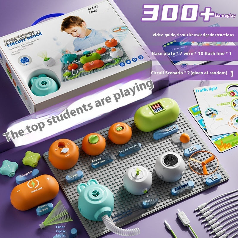 Science Experiment Electronic Bricks Circuit Assembling Children's Toys Suit