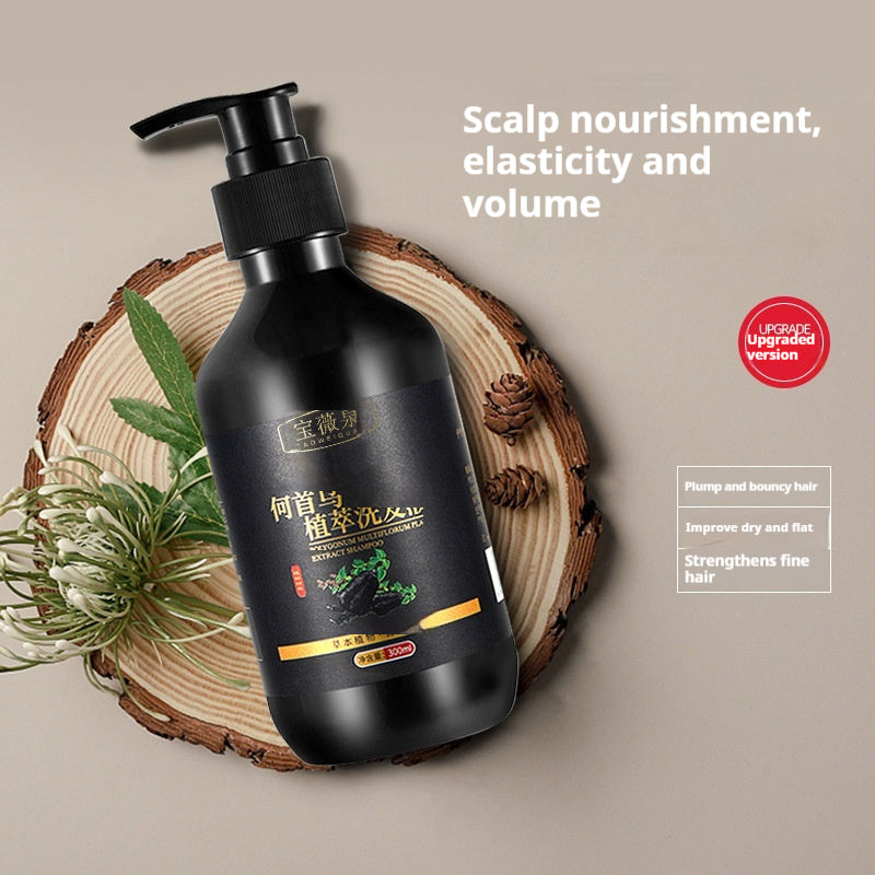 Shampooing aux herbes Polygonum Multiflorum pour le contrôle du sébum, antipelliculaire et apaisant les démangeaisons