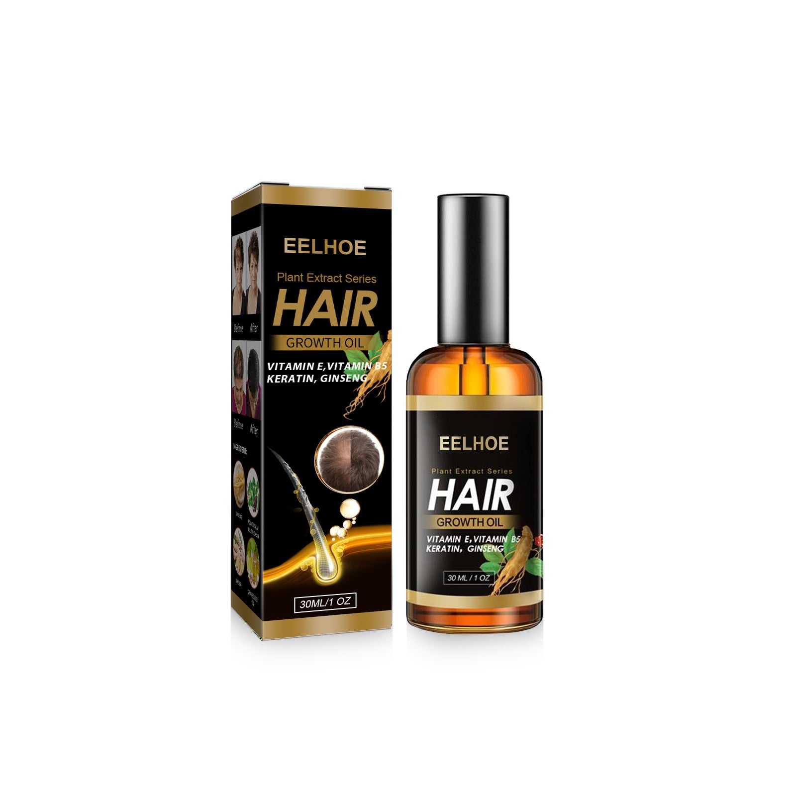 Huile essentielle nourrissante et hydratante douce pour follicules pileux, à base de gingembre