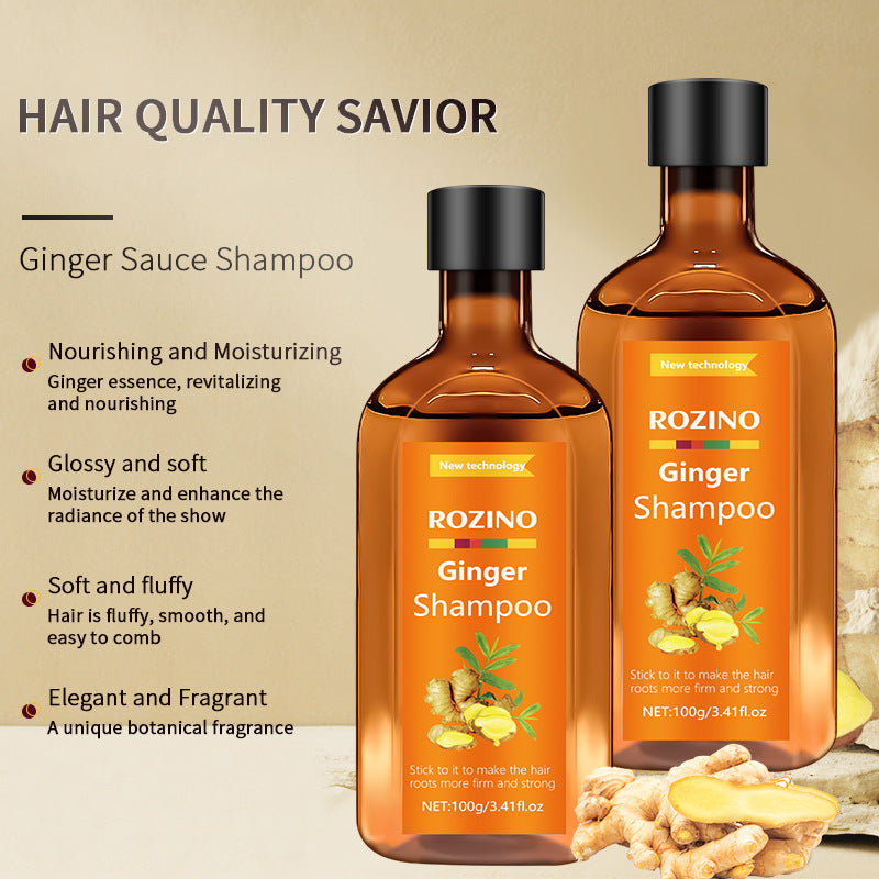 Shampooing au gingembre anglais Anti-démangeaisons Rafraîchissant Contrôle du sébum Anti-pelliculaire et Fixation des cheveux
