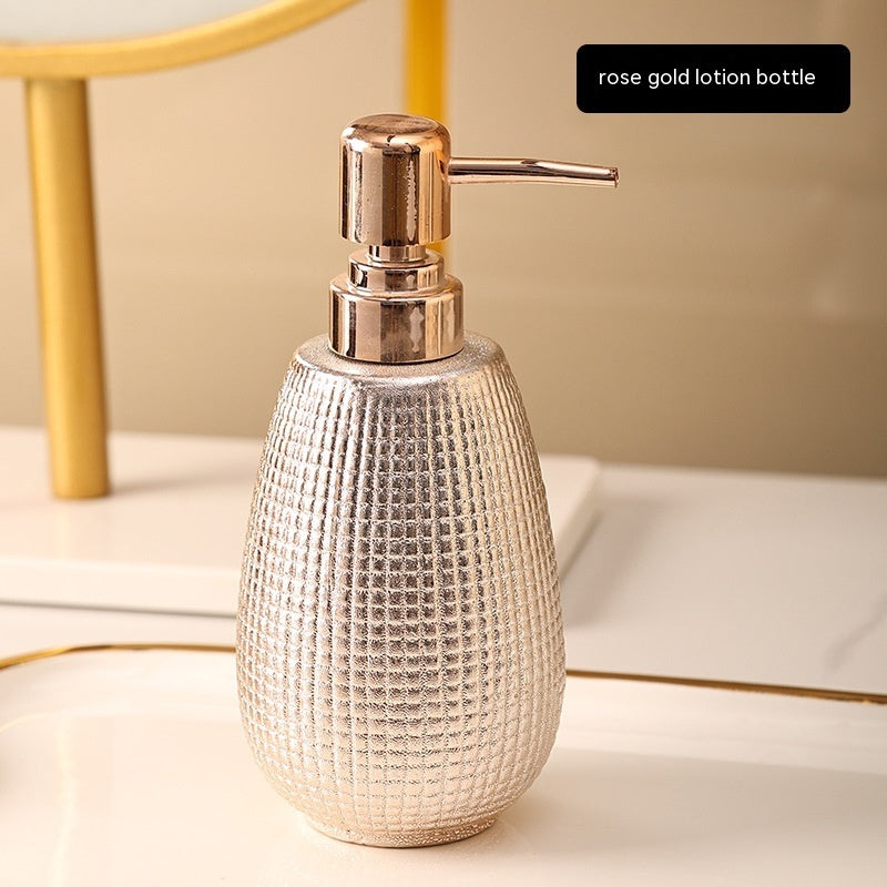 Home Bathroom Rose Gold Ceramic Cleaning Kit