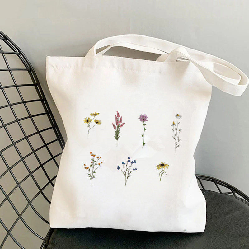 Women's Fashion Canvas One Shoulder Tote Shopping Bag