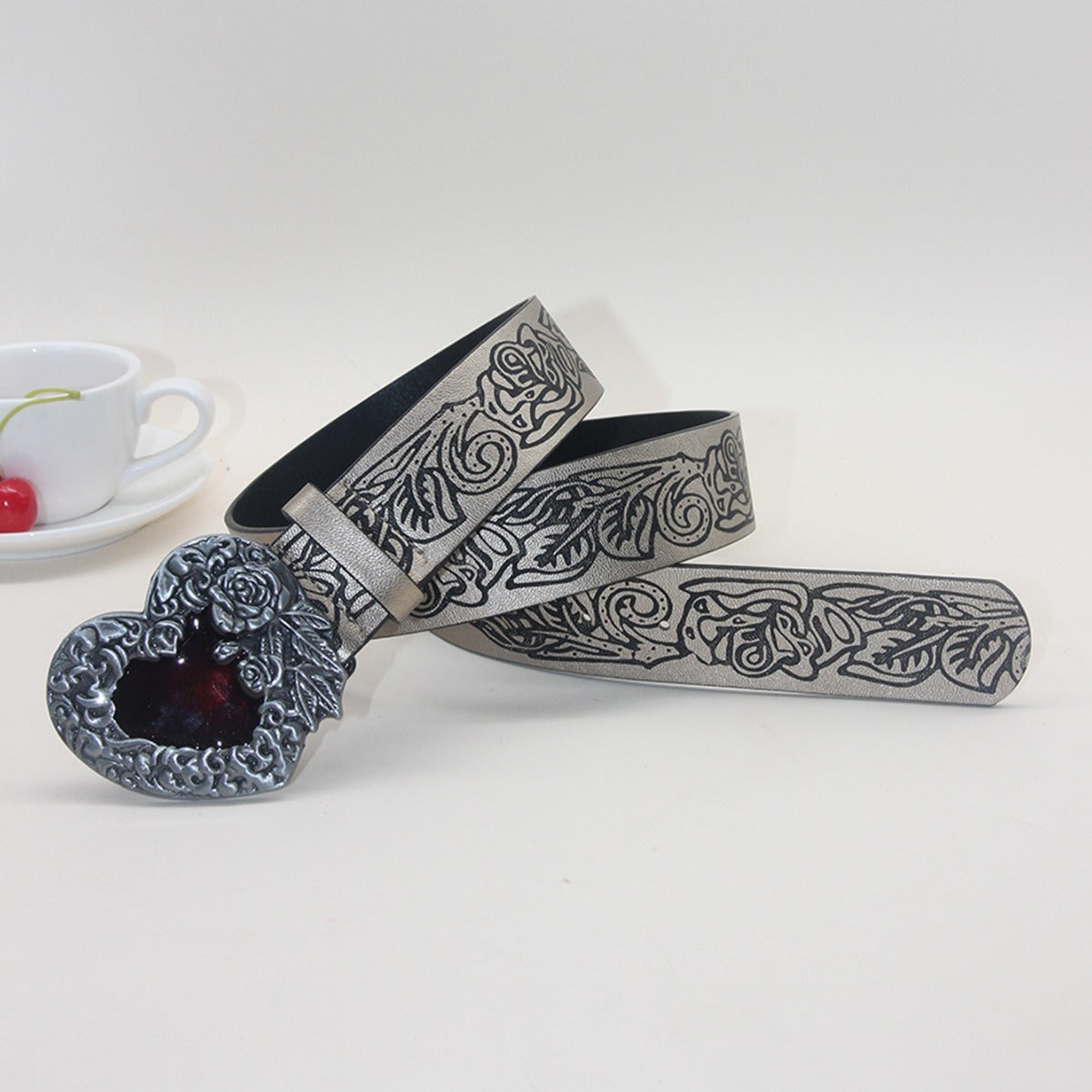 Ceinture Punk Vintage Rétro en Relief Amour Y2g