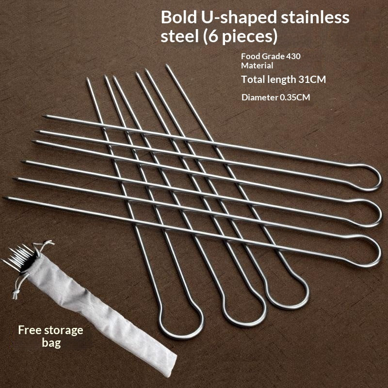Fourchette de barbecue tout inox pour usage domestique Outil de barbecue