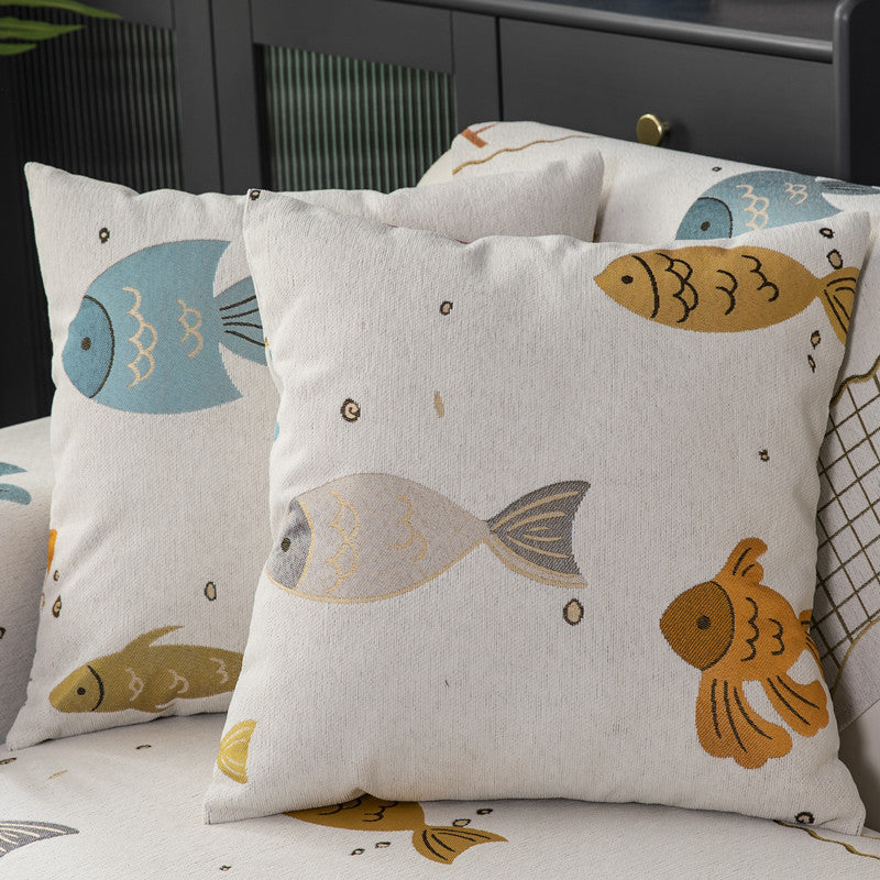 Coussin de canapé bohème universel quatre saisons en chenille antidérapante