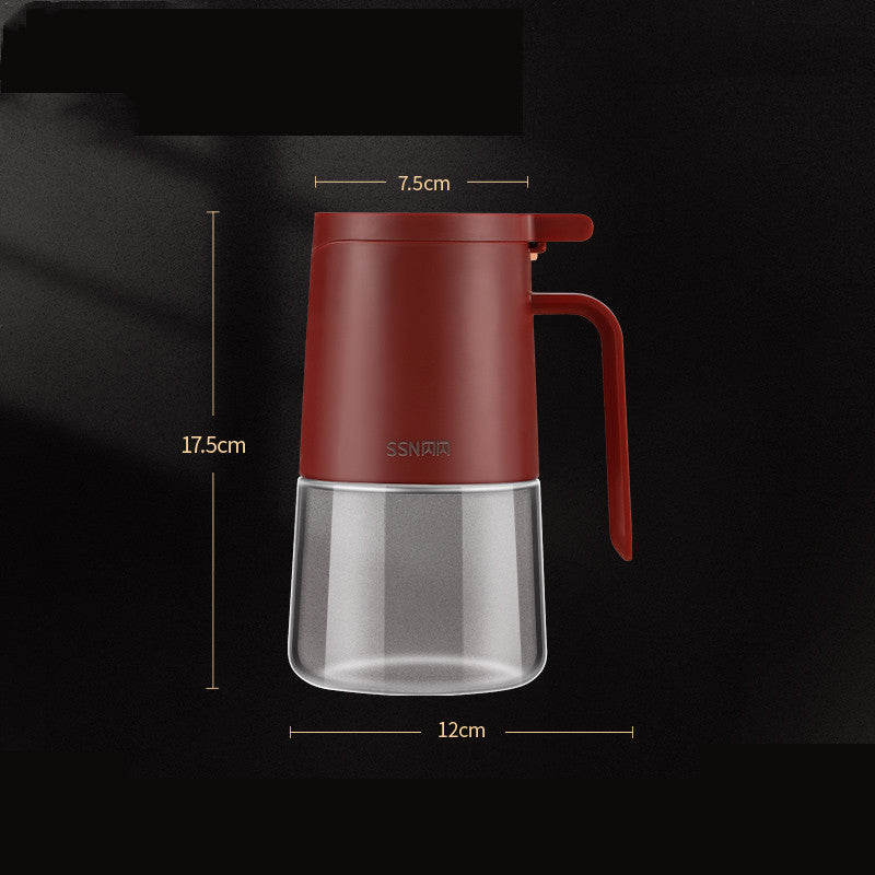 Bouteille d'huile en verre antiadhésive de grande capacité pour cuisine domestique