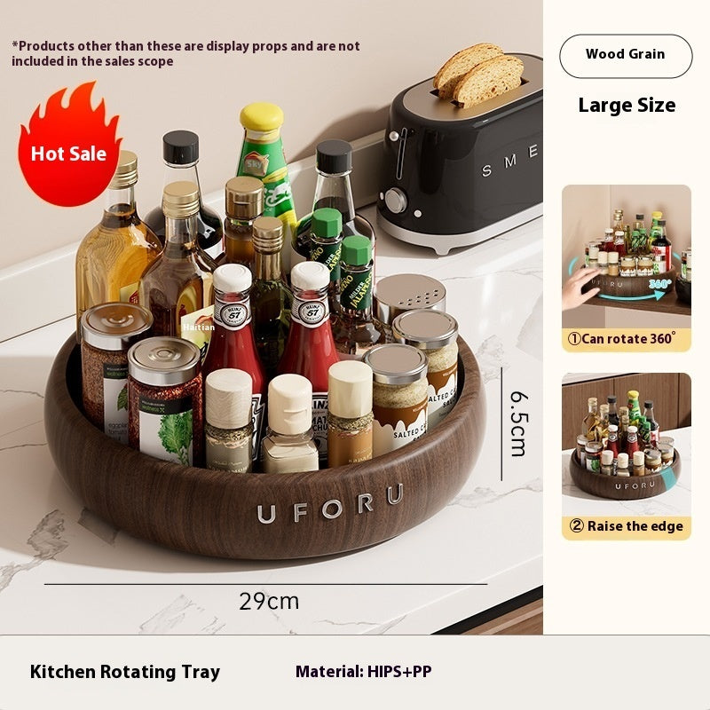 Rotating Kitchen Rack Multi-function Seasoning Plate