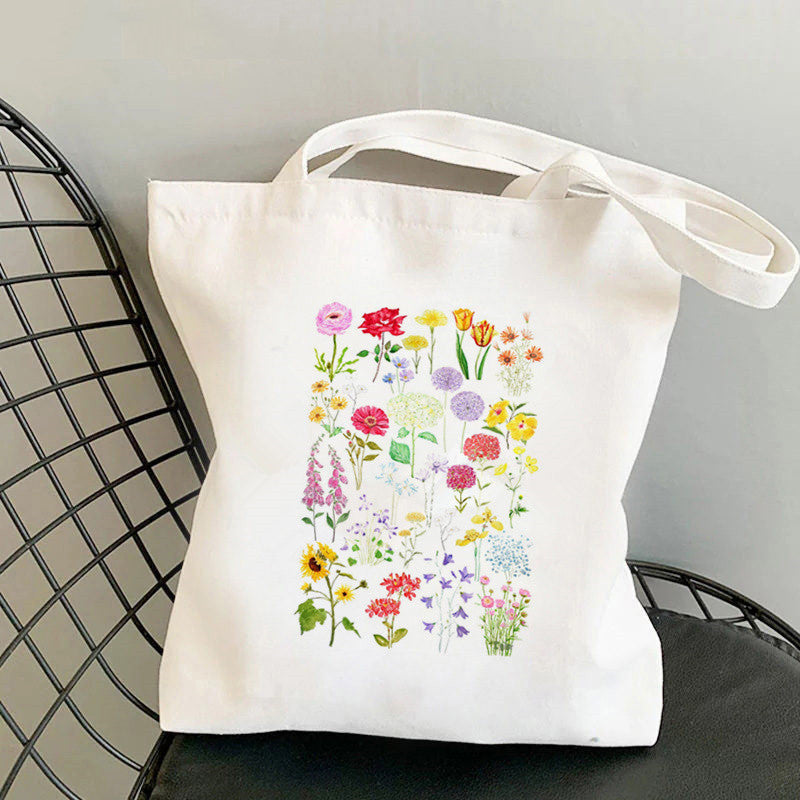 Women's Fashion Canvas One Shoulder Tote Shopping Bag