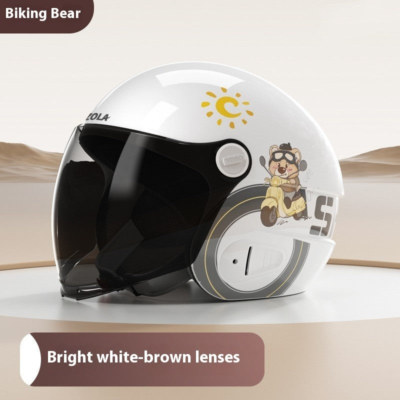 Casque de moto électrique hommes et femmes quatre saisons