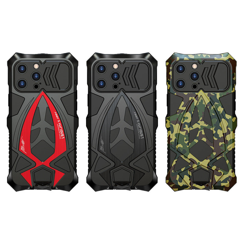 Metal Shell Three-proof Mobile Phone Case Strong Anti-fall Protective Shell Silica Gel