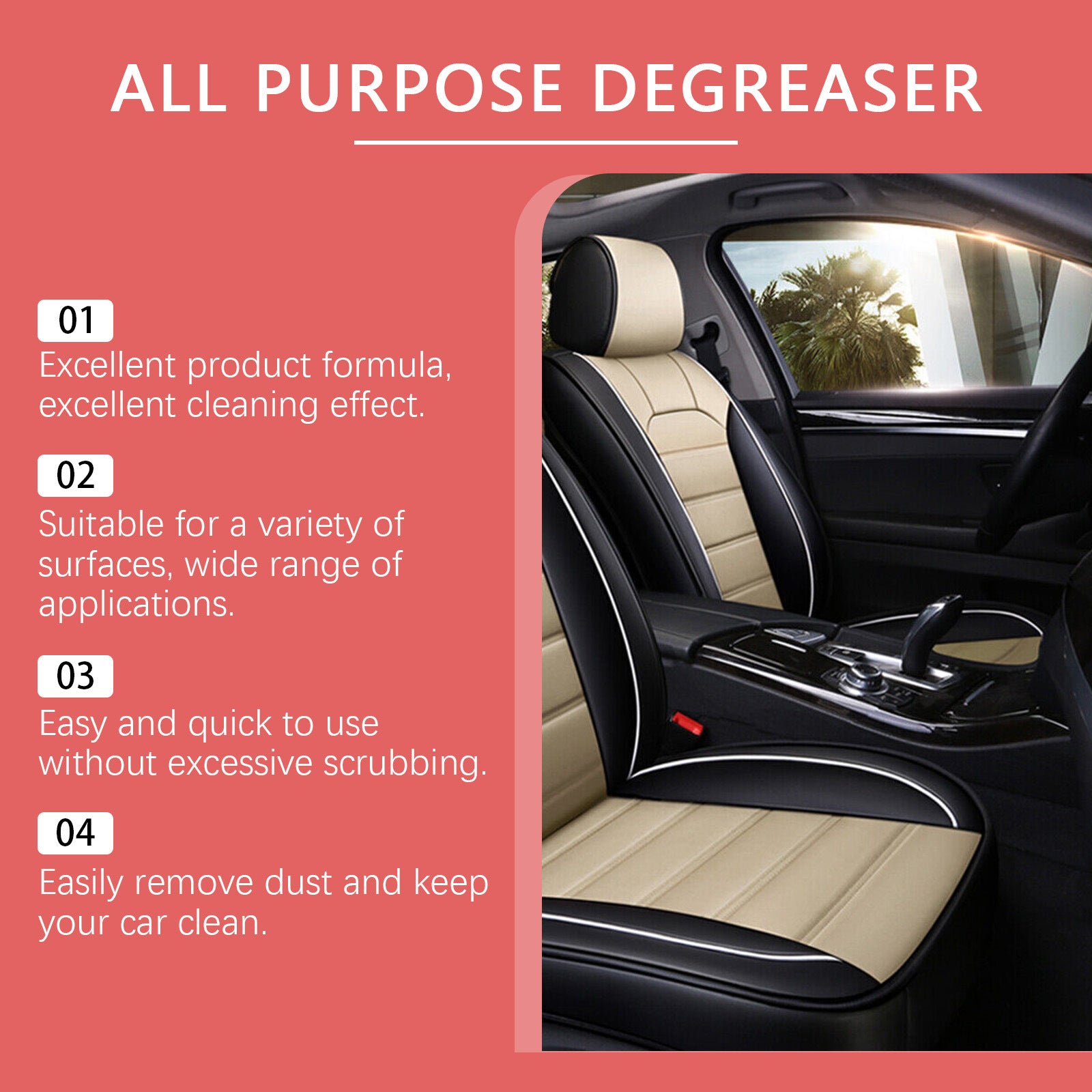 Fabric Seat Steering Wheel Car Body Inside And Outside Stain Cleaner
