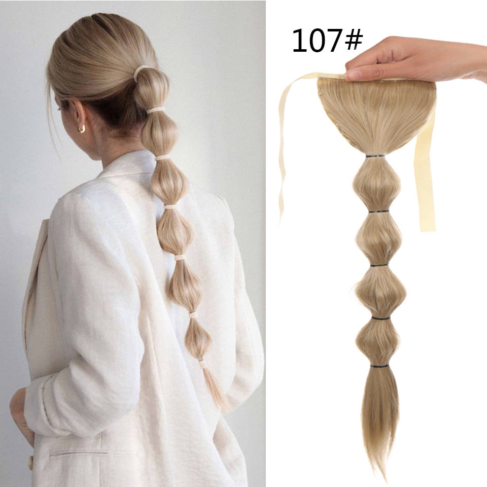 Women's Lace-up Lantern Bubble Braid Wig