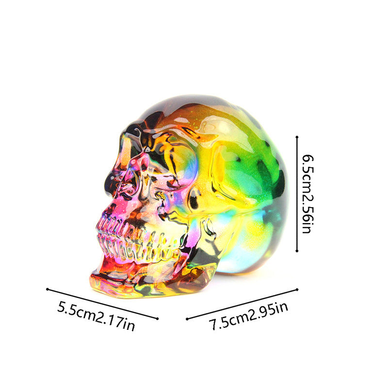 Colorful Skull Crystal Decorative Crafts Living Room Home Ornaments