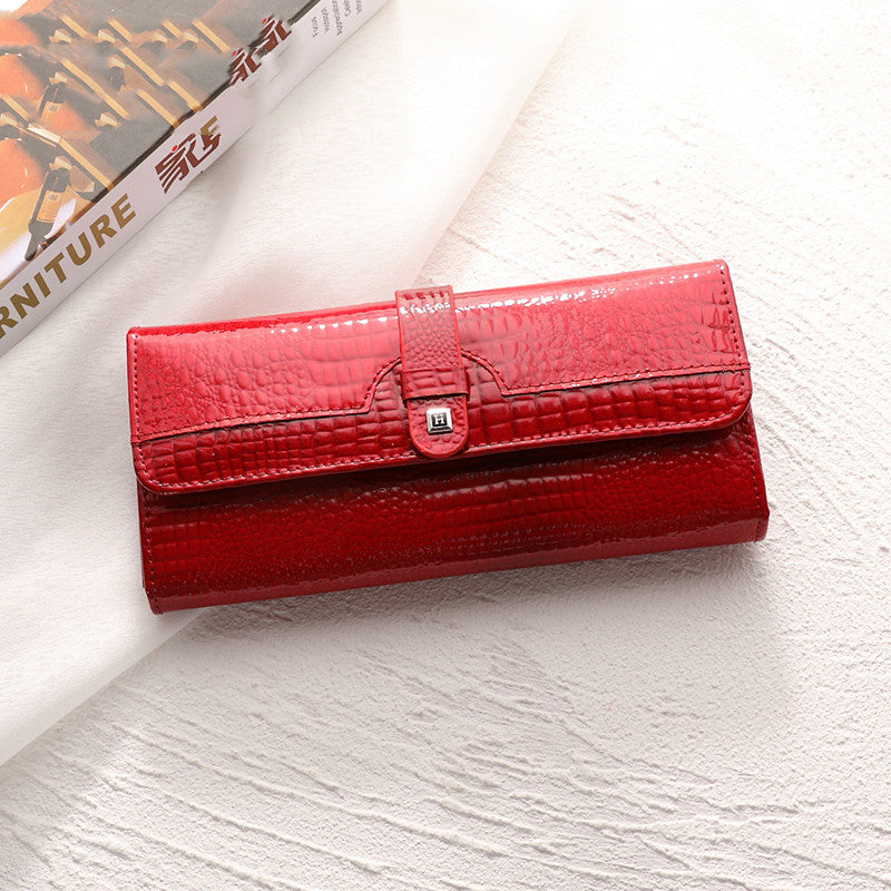 Nouveau portefeuille d'été pour femme en cuir brillant