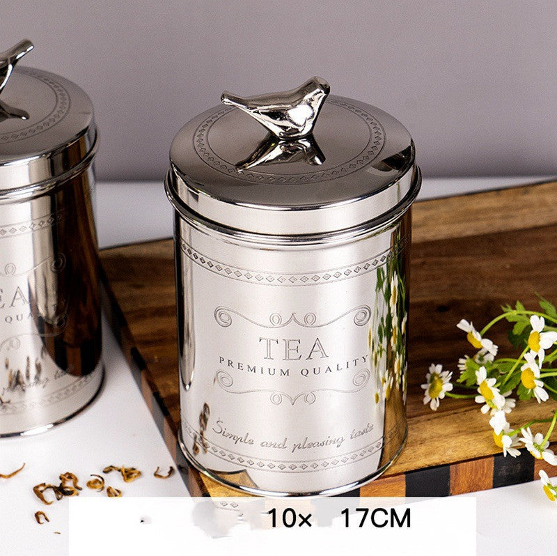 Boîtes de rangement en métal et verre pour café et thé, fournitures de cuisine, décoration de table