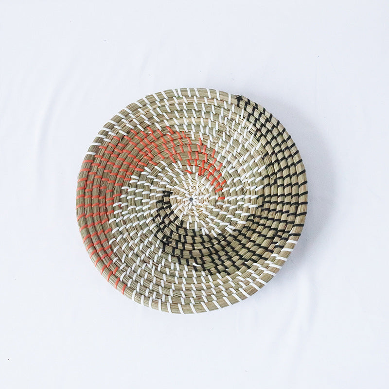 Straw Decorative Plate Hanging European Ornaments