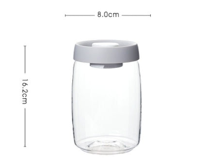 Vacuum and press the glass jar