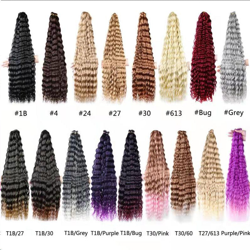 African Chemical Fiber Crochet Long Curly Wig