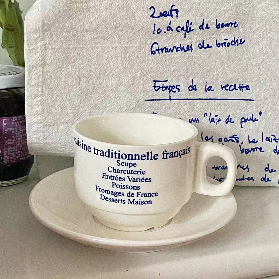 Simple Ceramic Morning Coffee Saucer Milk Cup