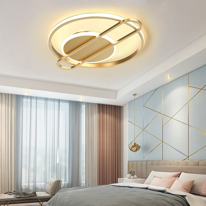 Plafonnier Rond Créatif Minimaliste Moderne pour Chambre à Coucher