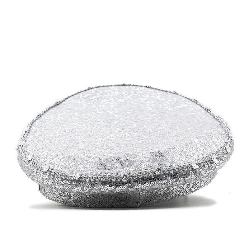 Silver Sequin Diamond Mounted Camera