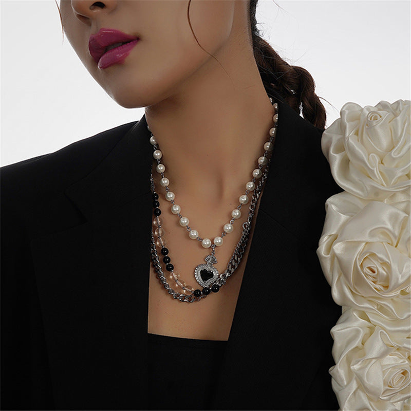 Fashionable Titanium Steel Chain Beaded Women