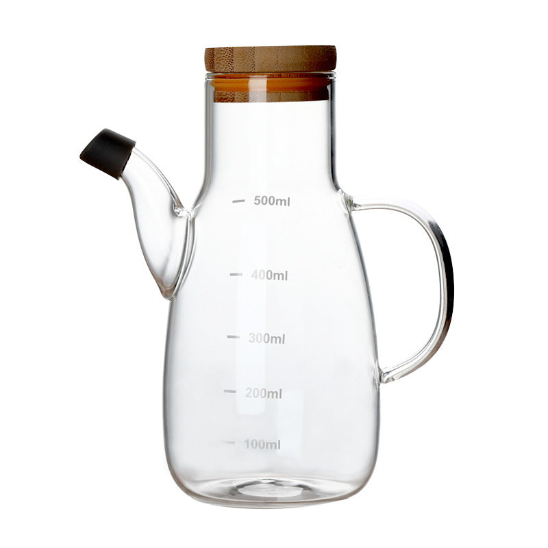 Bouteille de condiment de mode ménagère Pot d'huile en verre