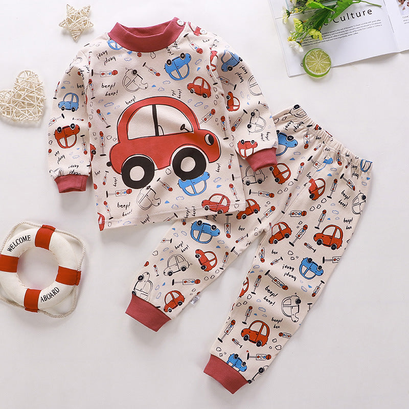 Children's Underwear Suit Pure Cotton Long Johns Top & Bottom Warm Loungewear