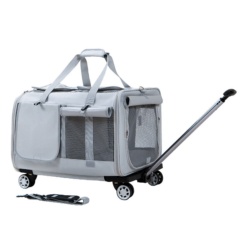 Grand sac de transport à roulettes pour chat