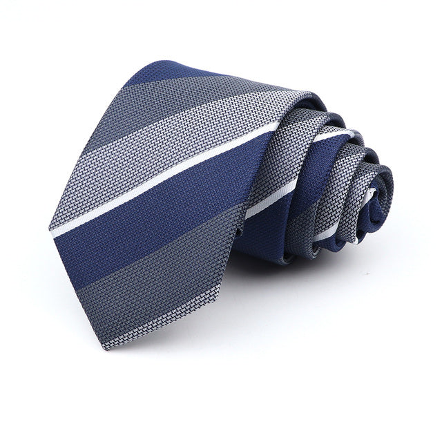 Cravate décontractée 6cm pour hommes, cravate fine en polyester à carreaux