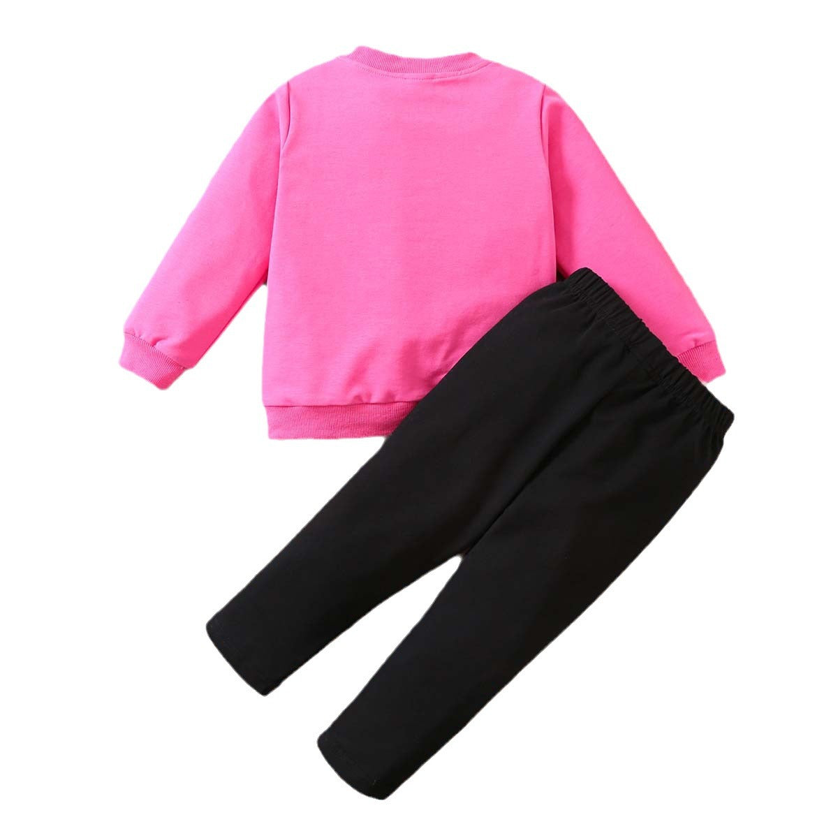 Heart Print Pullover Two-piece Set For Children's Clothing