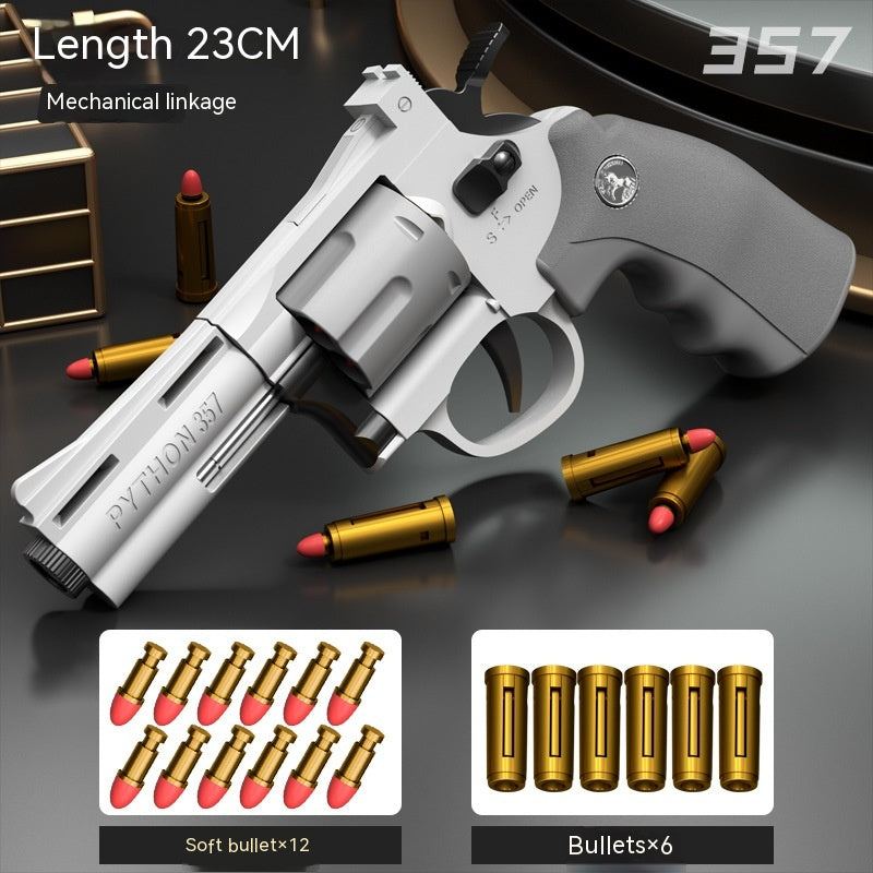 Children's Left-wheel Soft Bullet Gun Continuous Pistol Toy Smashing Gun Simulation Boy