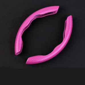 Car Steering Wheel Cover Four Seasons Unisex Sports Carbon Fiber Pattern Ultra-thin Non-slip Power Car Handle Card Cover