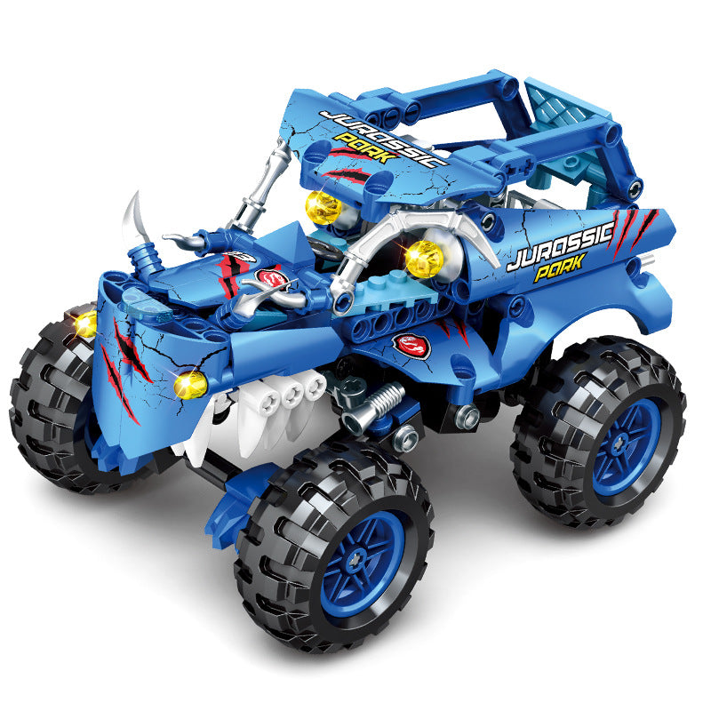 Small Particle Dinosaur Off-road Vehicle Assembled Toy